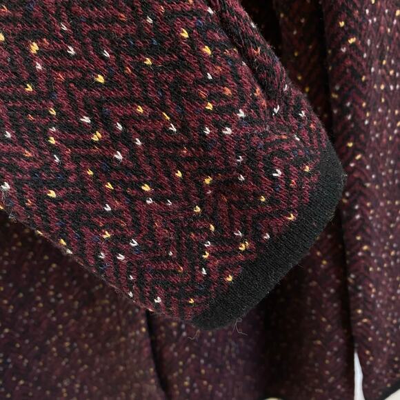 A. IDA Sweater Wool Blend Boucle buckle Closure Black Trim Made in Italy size S - Picture 7 of 9